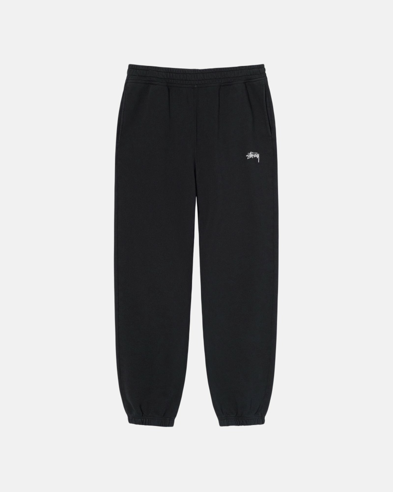 Black Stussy Overdyed Stock Logo Men\'s Sweatpants | USA000884