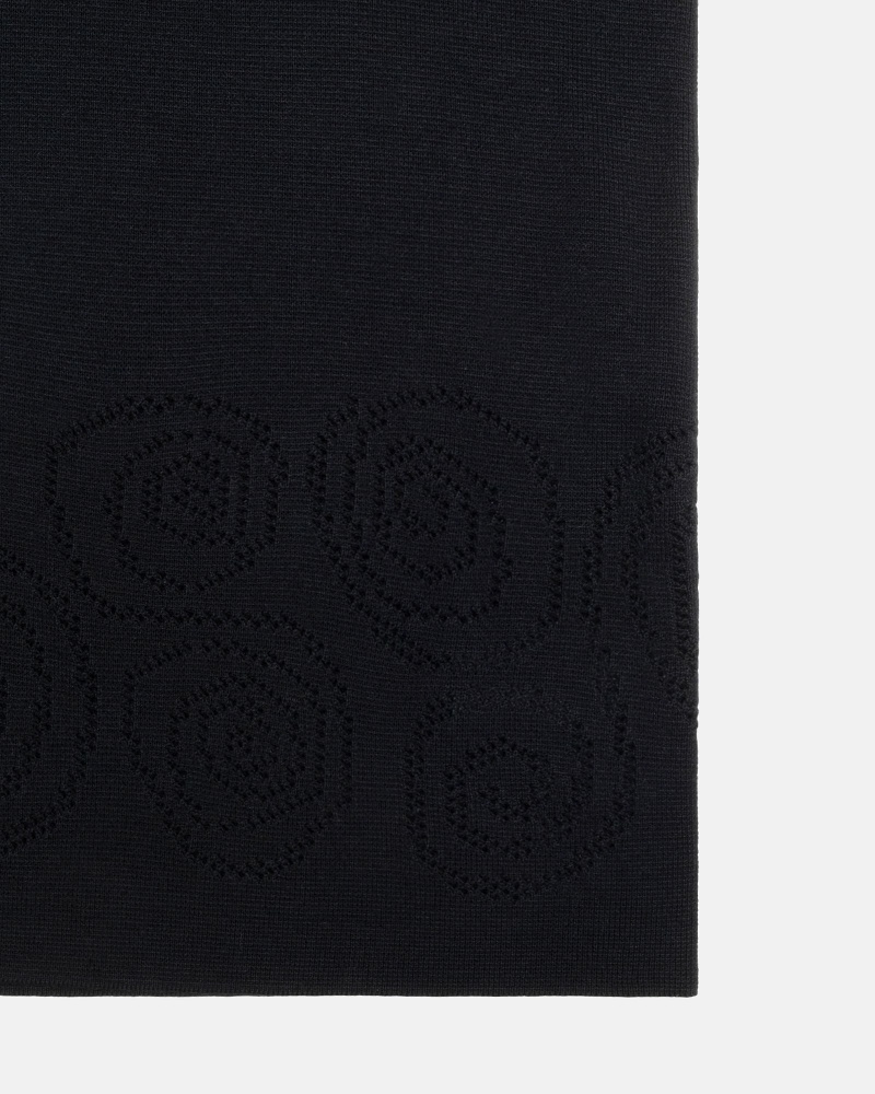 Black Stussy Perforated Swirl Knit Men's Shirts | USA000330