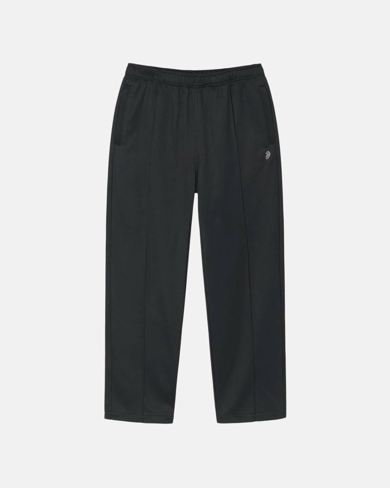 Black Stussy Poly Men\'s Track Pants | USA000999