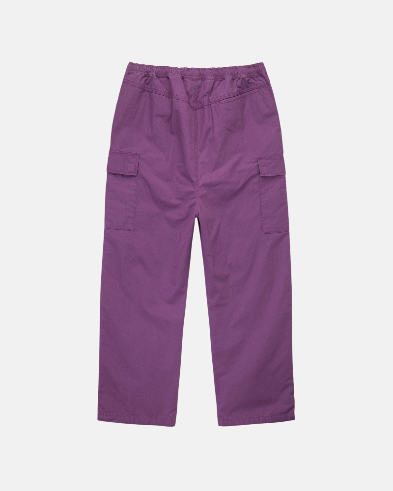 Black Stussy Ripstop Cargo Men's Beach Pants | USA000588