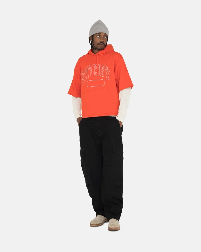 Black Stussy Ripstop Surplus Men's Cargo Pants | USA000590