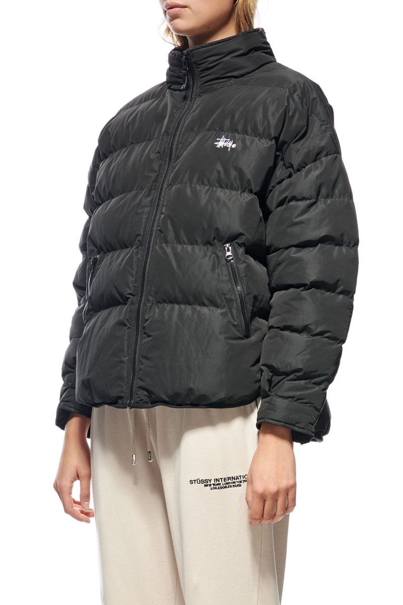 Black Stussy River Lightweight Puffa Women's Jackets | USA000353