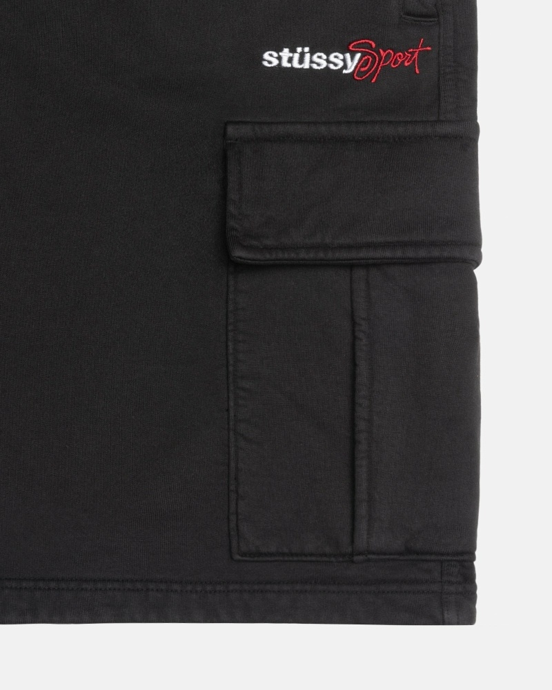 Black Stussy Sport Cargo Men's Shorts | USA000680