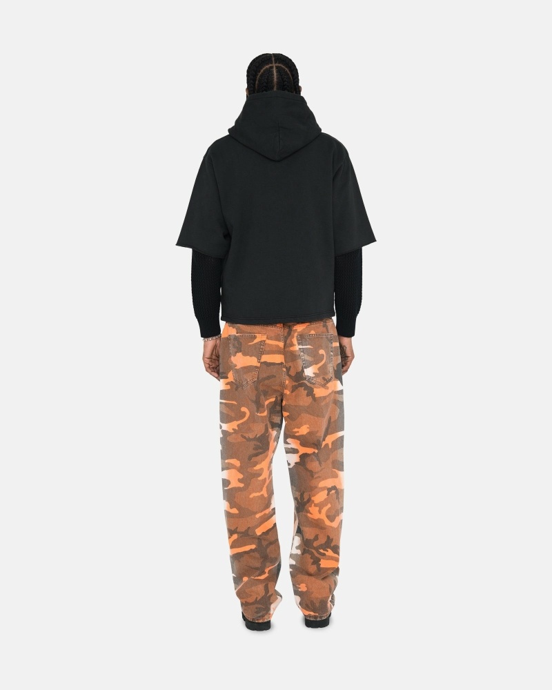 Black Stussy Ss Boxy Cropped Men's Hoodies | USA000071