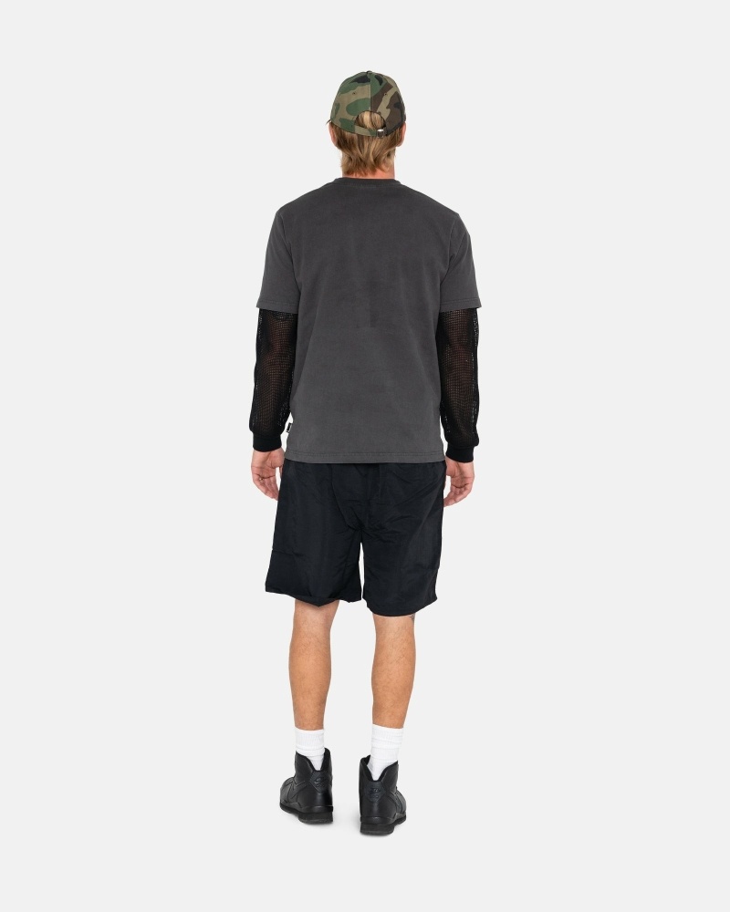 Black Stussy Ss-Link Men's Shorts | USA000683