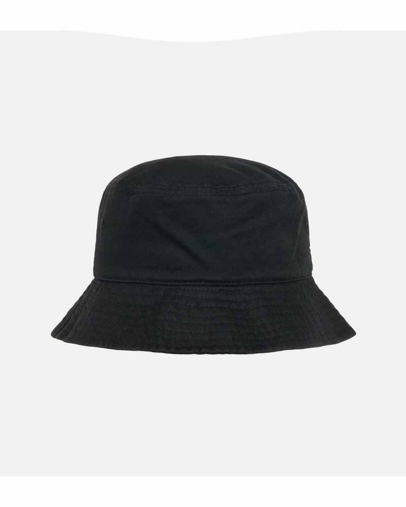 Black Stussy Stock Men's Bucket Hats | USA000482