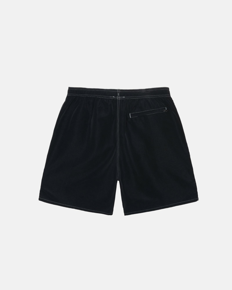 Black Stussy Surfman Patch Men's Shorts | USA000704