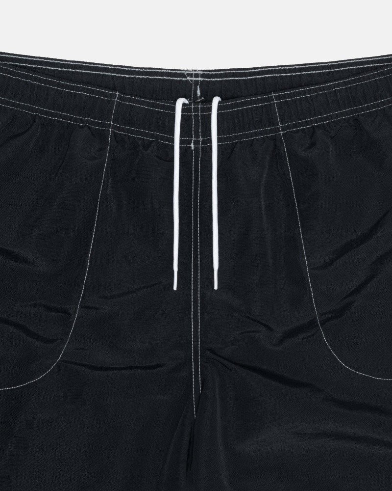 Black Stussy Surfman Patch Men's Shorts | USA000704