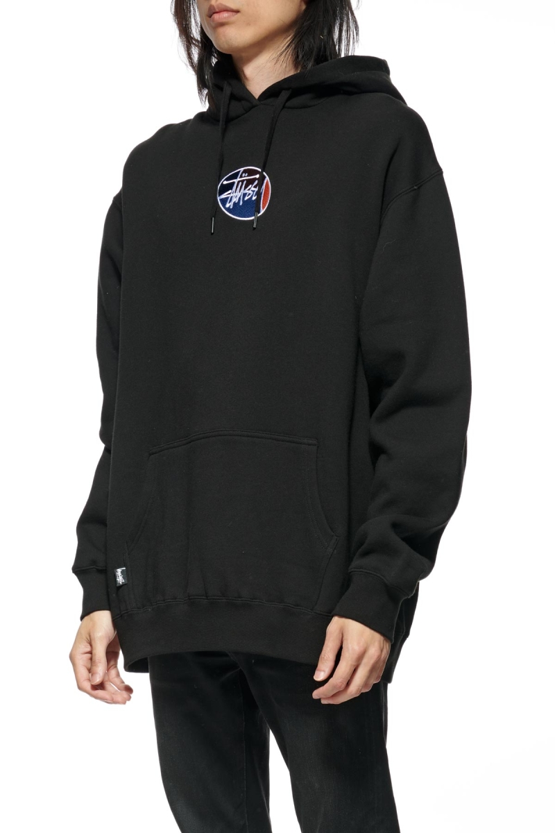 Black Stussy Trivial Pursuit Men's Hoodies | USA000089