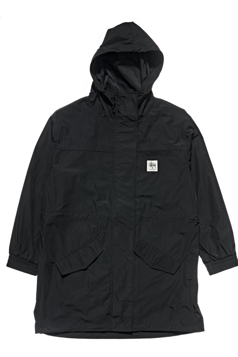 Black Stussy Workgear Coat Women\'s Jackets | USA000365