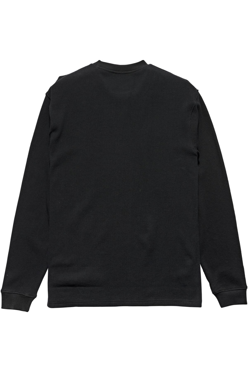 Black Stussy Workwear Waffle Men's Sweatshirts | USA000962