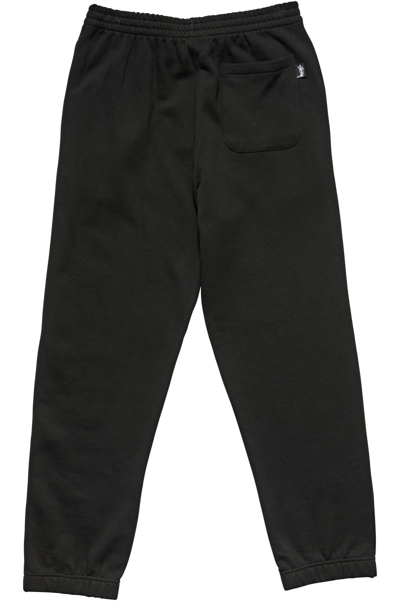 Black Stussy World Tour Men's Track Pants | USA001016