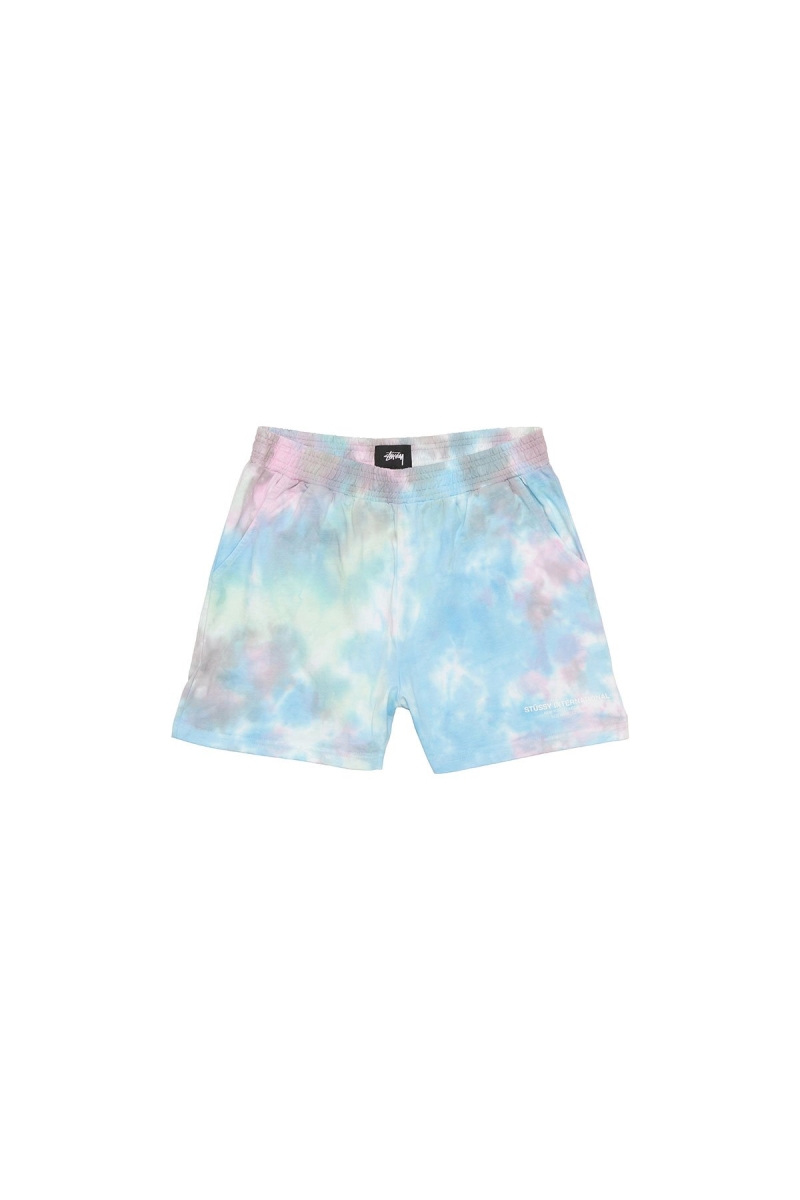 Blue Stussy Breeze Tie Dye Women\'s Shorts | USA000628