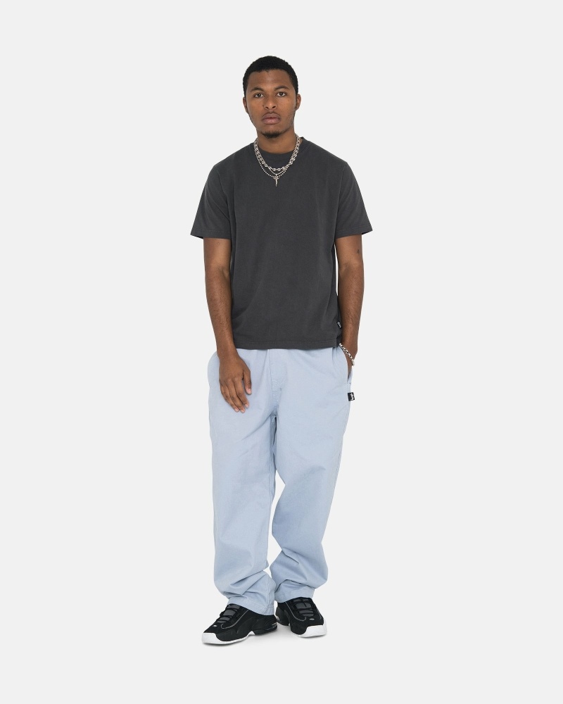 Blue Stussy Brushed Men's Beach Pants | USA000540