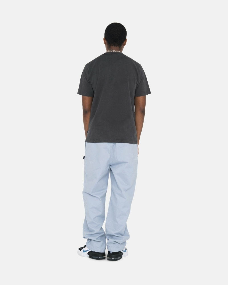 Blue Stussy Brushed Men's Beach Pants | USA000540