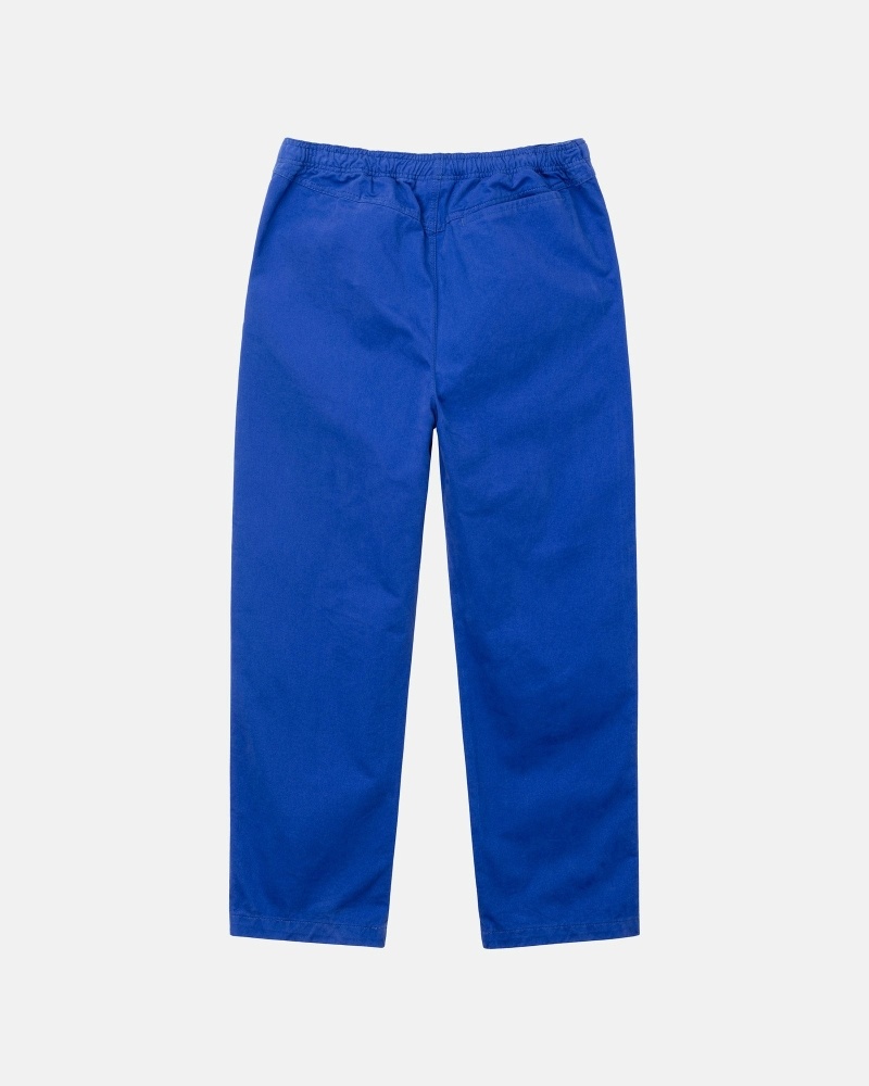 Blue Stussy Brushed Men's Beach Pants | USA000547