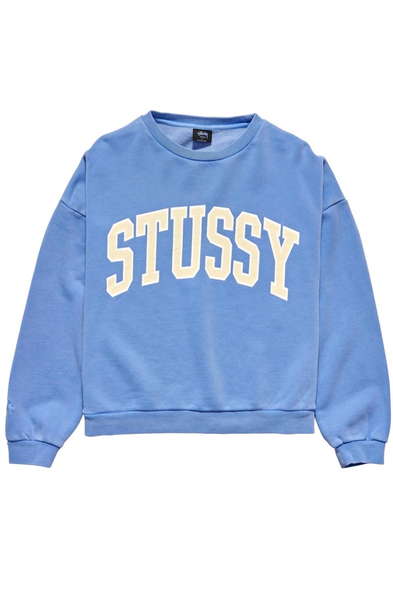 Blue Stussy Campus OS Crew Women\'s Sweaters | USA000821