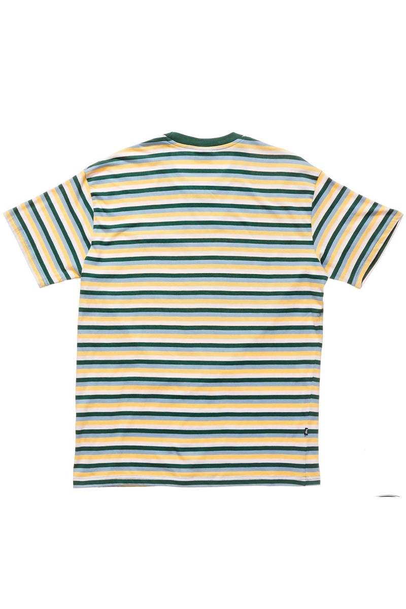 Blue Stussy Classic Stripe SS Men's T Shirts | USA000129