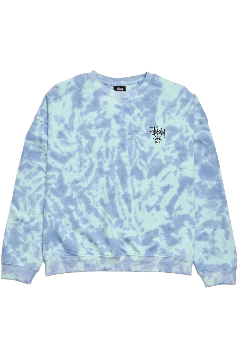 Blue Stussy Copyright TD BF Crew Women\'s Sweaters | USA000832