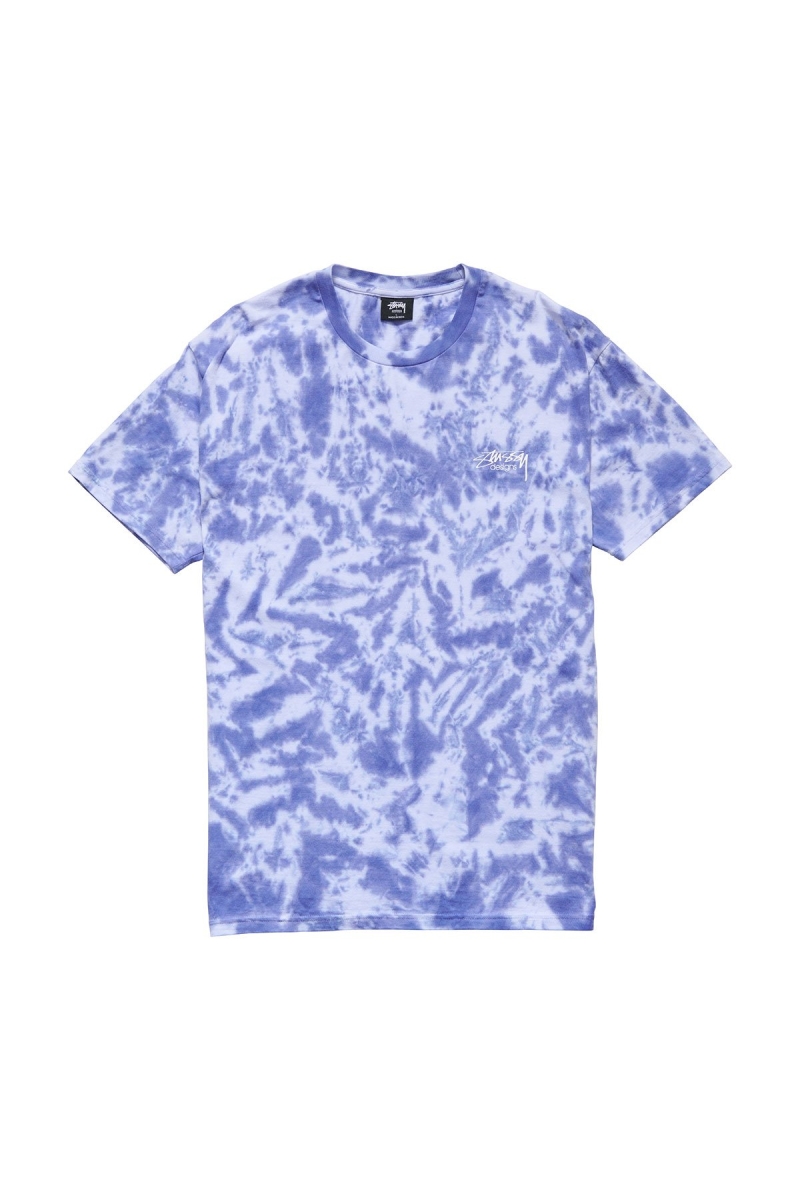 Blue Stussy Designs Tie Dye Men\'s T Shirts | USA000155