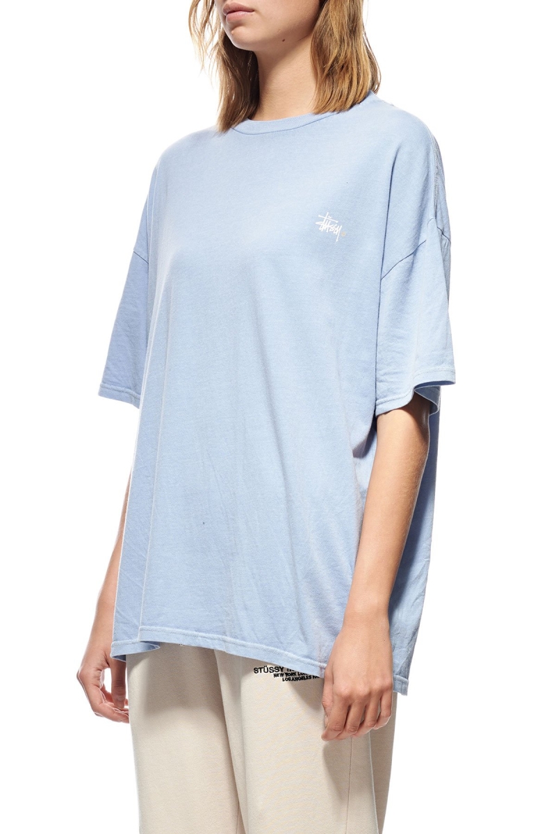 Blue Stussy Graffiti Women's T Shirts | USA000192