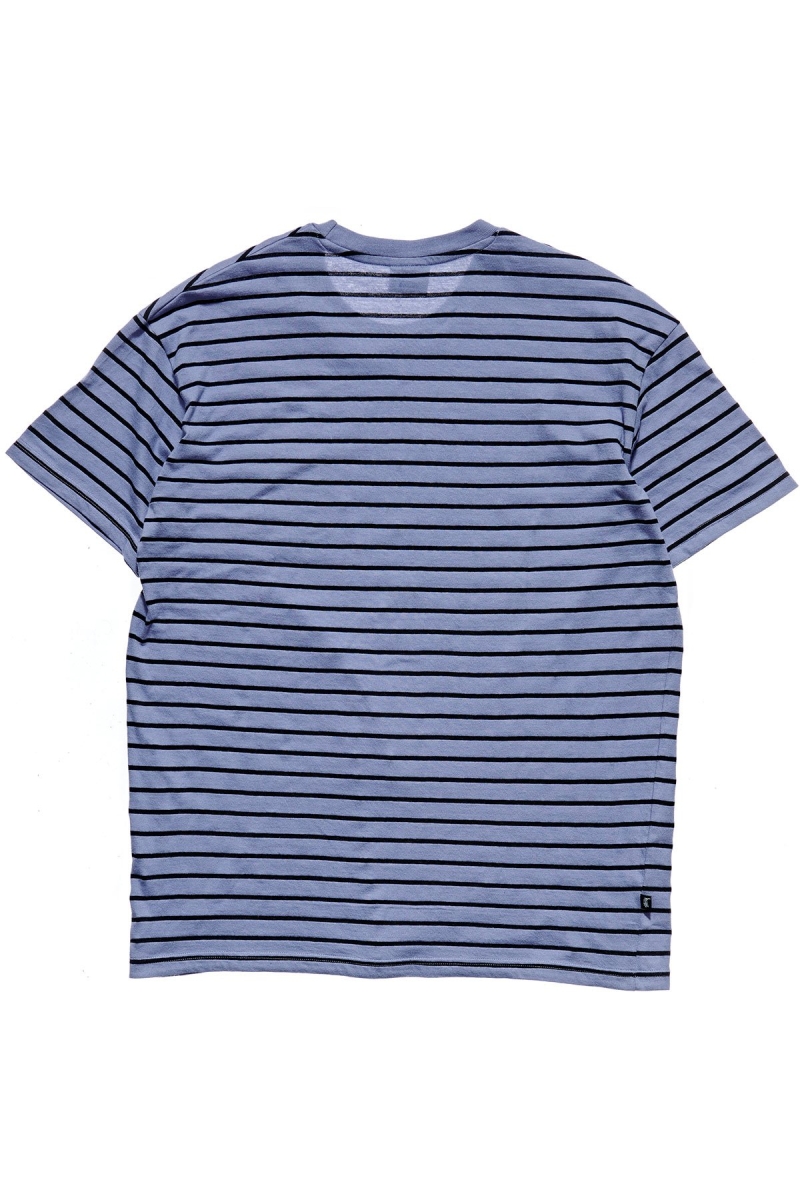 Blue Stussy Kalorama Stripe SS Men's T Shirts | USA000230