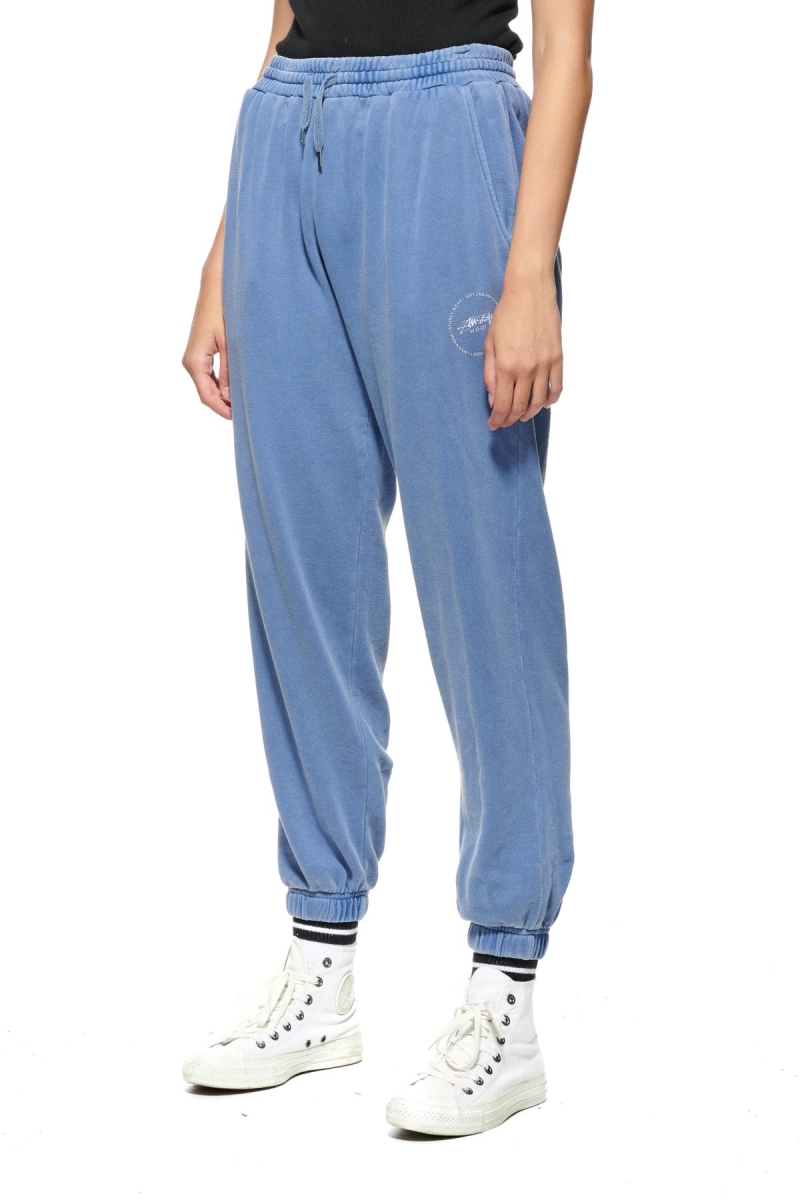 Blue Stussy Laguna Overdye Marle Women's Track Pants | USA000986