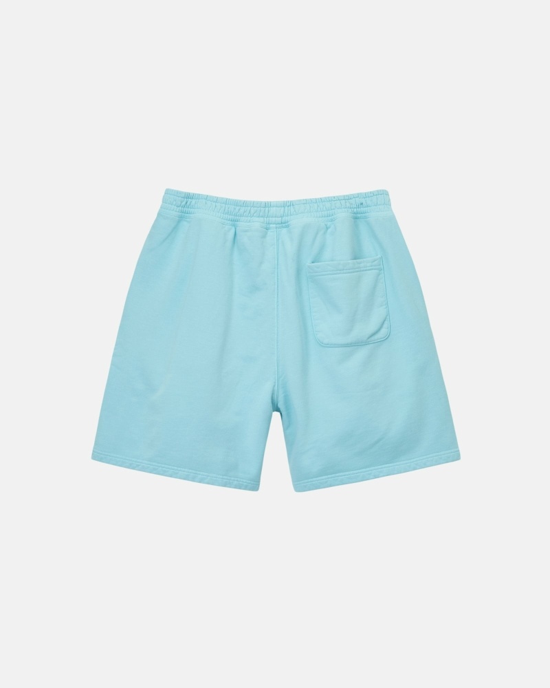 Blue Stussy Overdyed Stock Logo Men's Shorts | USA000656