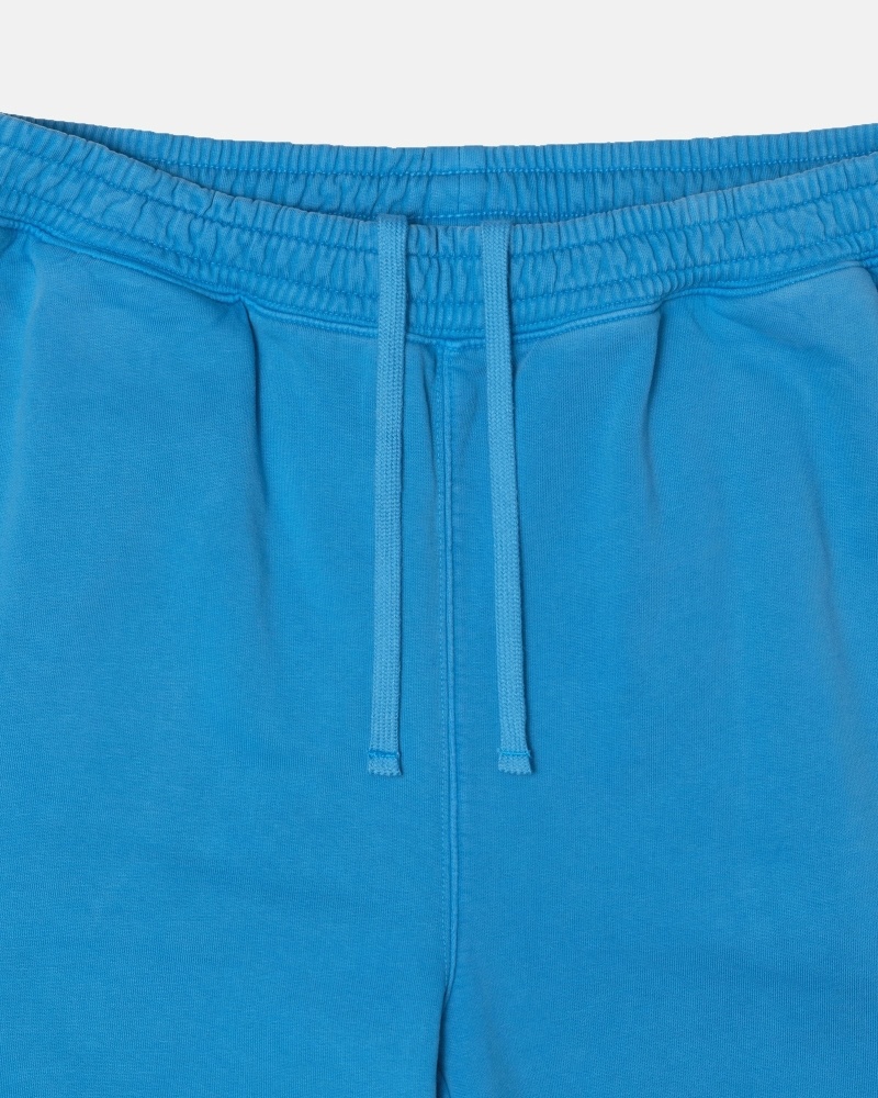 Blue Stussy Pigment Dyed Men's Fleece Pants | USA000565