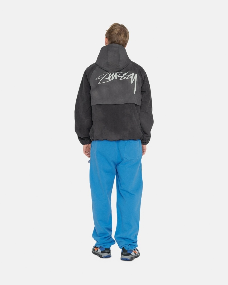 Blue Stussy Pigment Dyed Men's Fleece Pants | USA000565