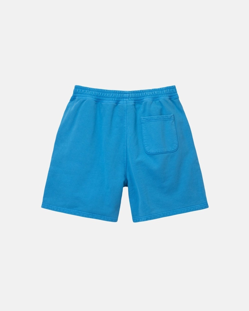 Blue Stussy Pigment Dyed Men's Shorts | USA000668