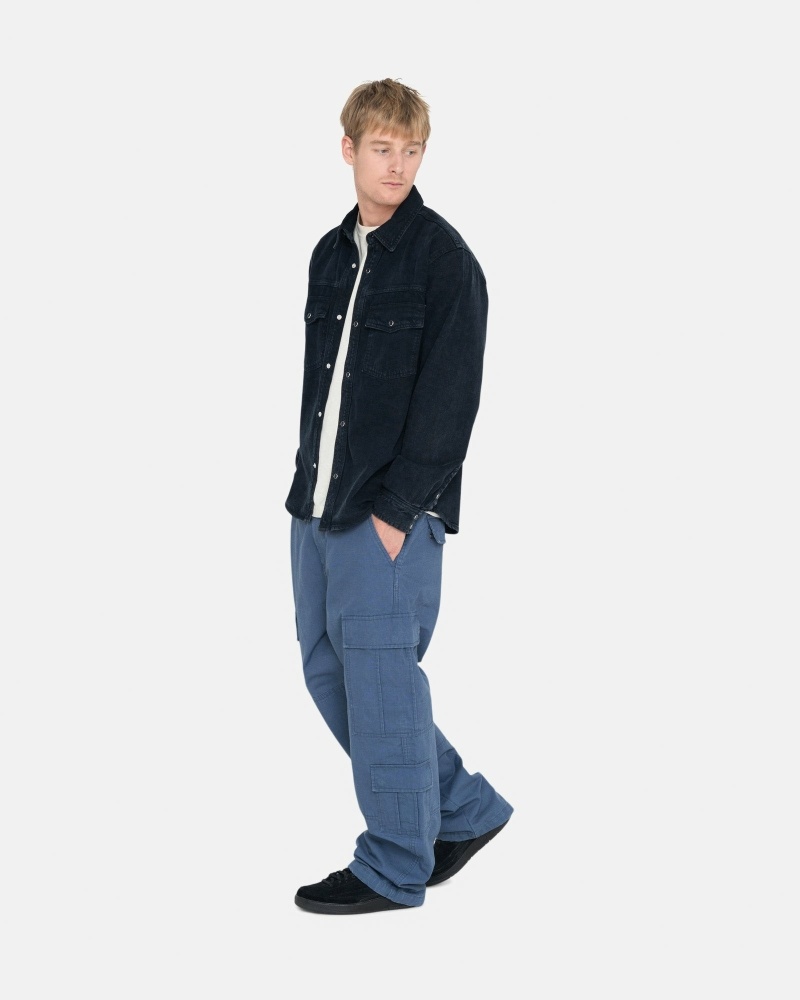 Blue Stussy Ripstop Surplus Men's Cargo Pants | USA000591