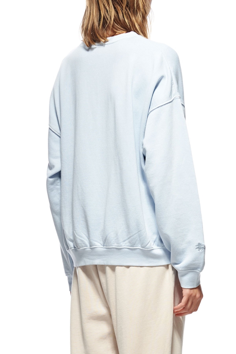 Blue Stussy Scholarship BF Crew Women's Sweaters | USA000851