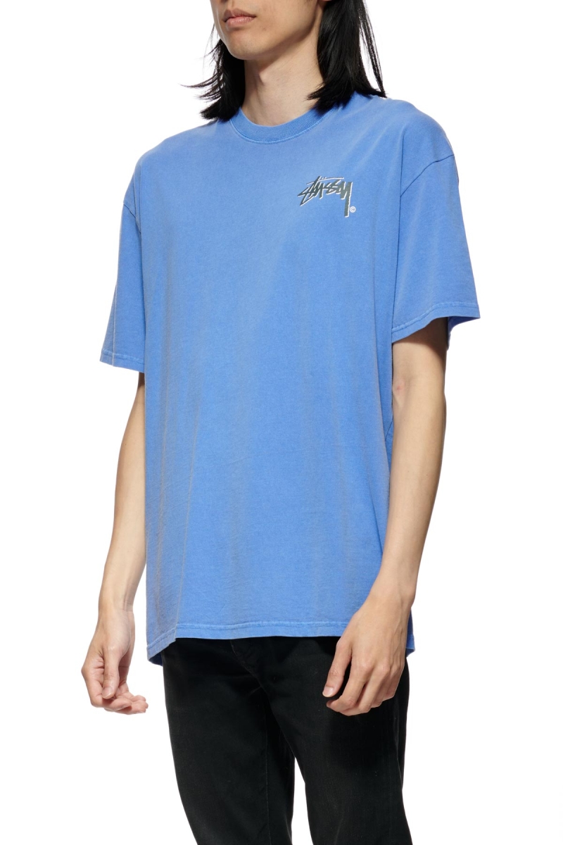 Blue Stussy Shadow Stock SS Men's T Shirts | USA000263