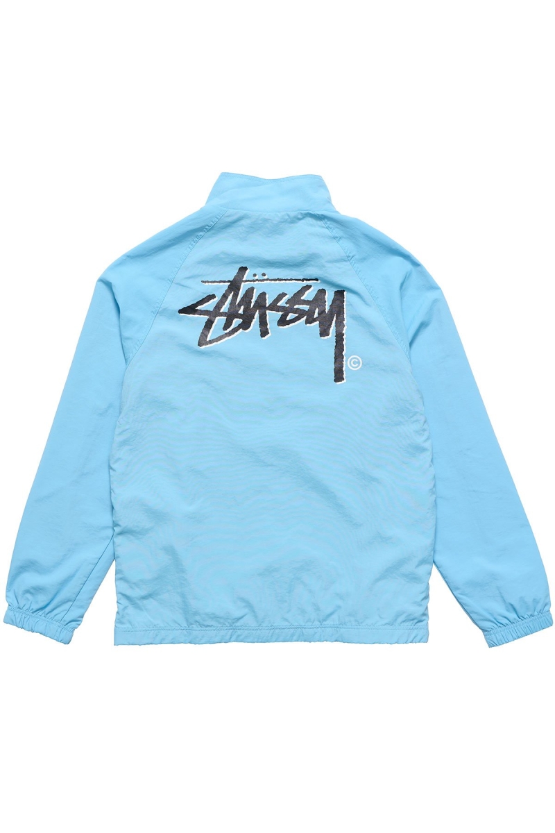 Blue Stussy Stock Taslon Zip Up Spray Men's Jackets | USA000362