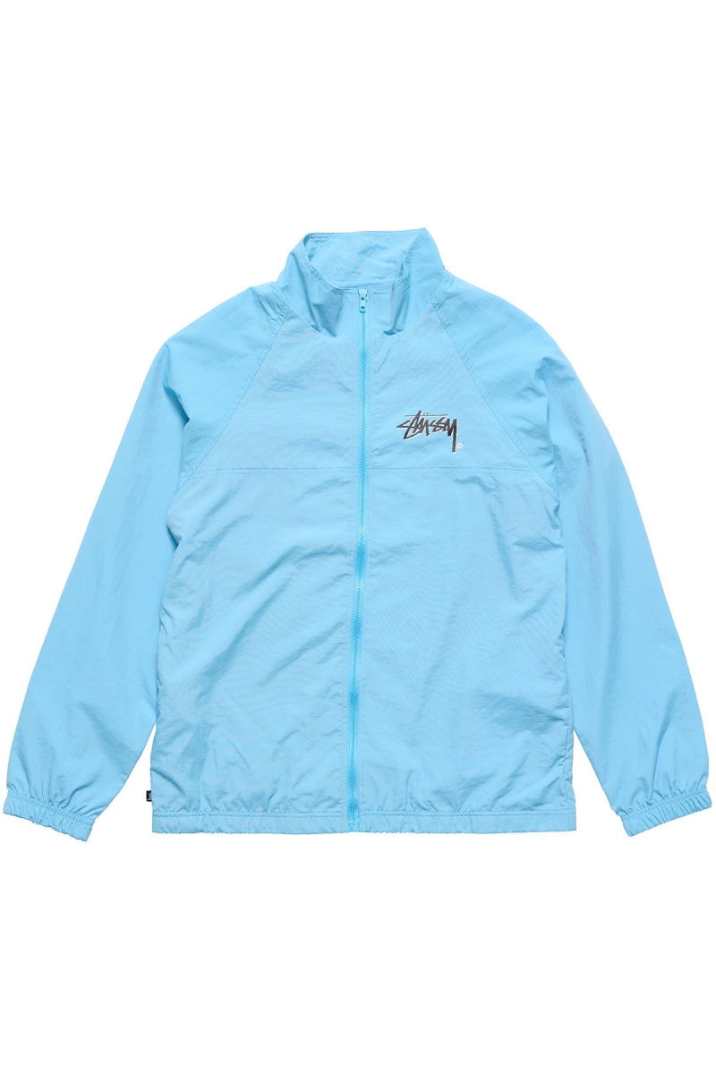 Blue Stussy Stock Taslon Zip Up Spray Men\'s Jackets | USA000362