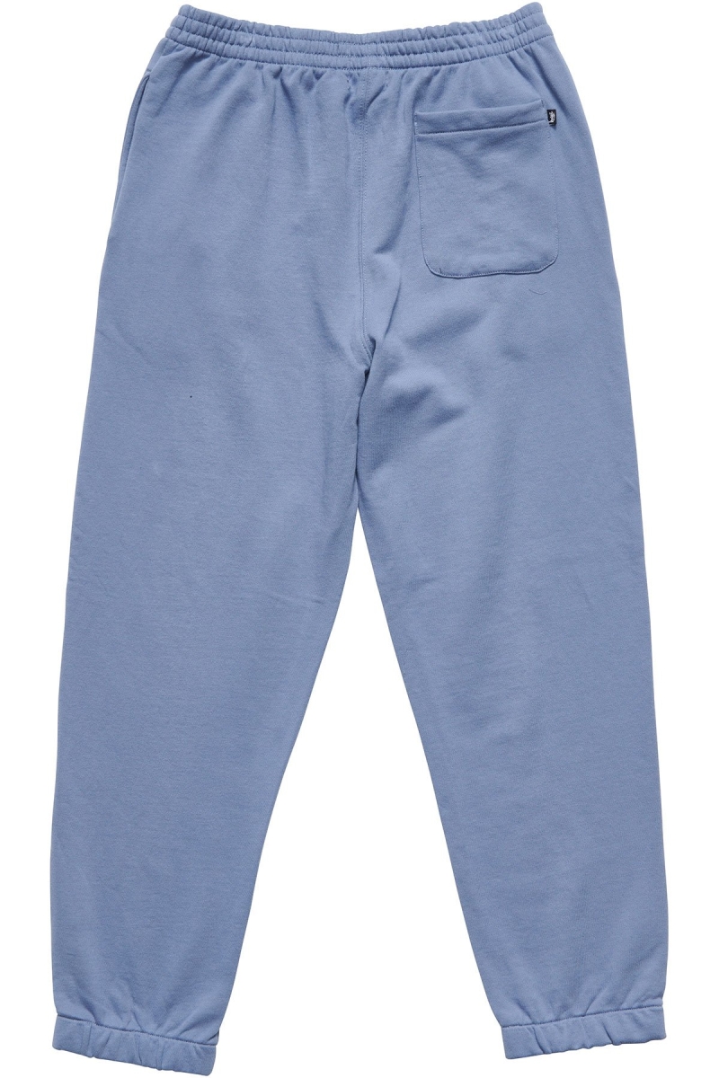 Blue Stussy Text Fleece Men's Track Pants | USA001006