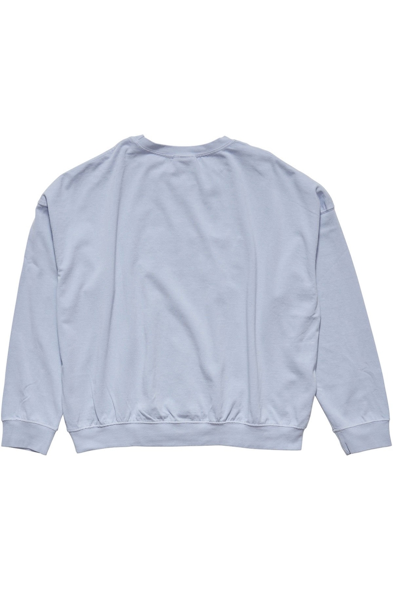 Blue Stussy Trail Embroidered Rugby Crew Women's Sweaters | USA000859