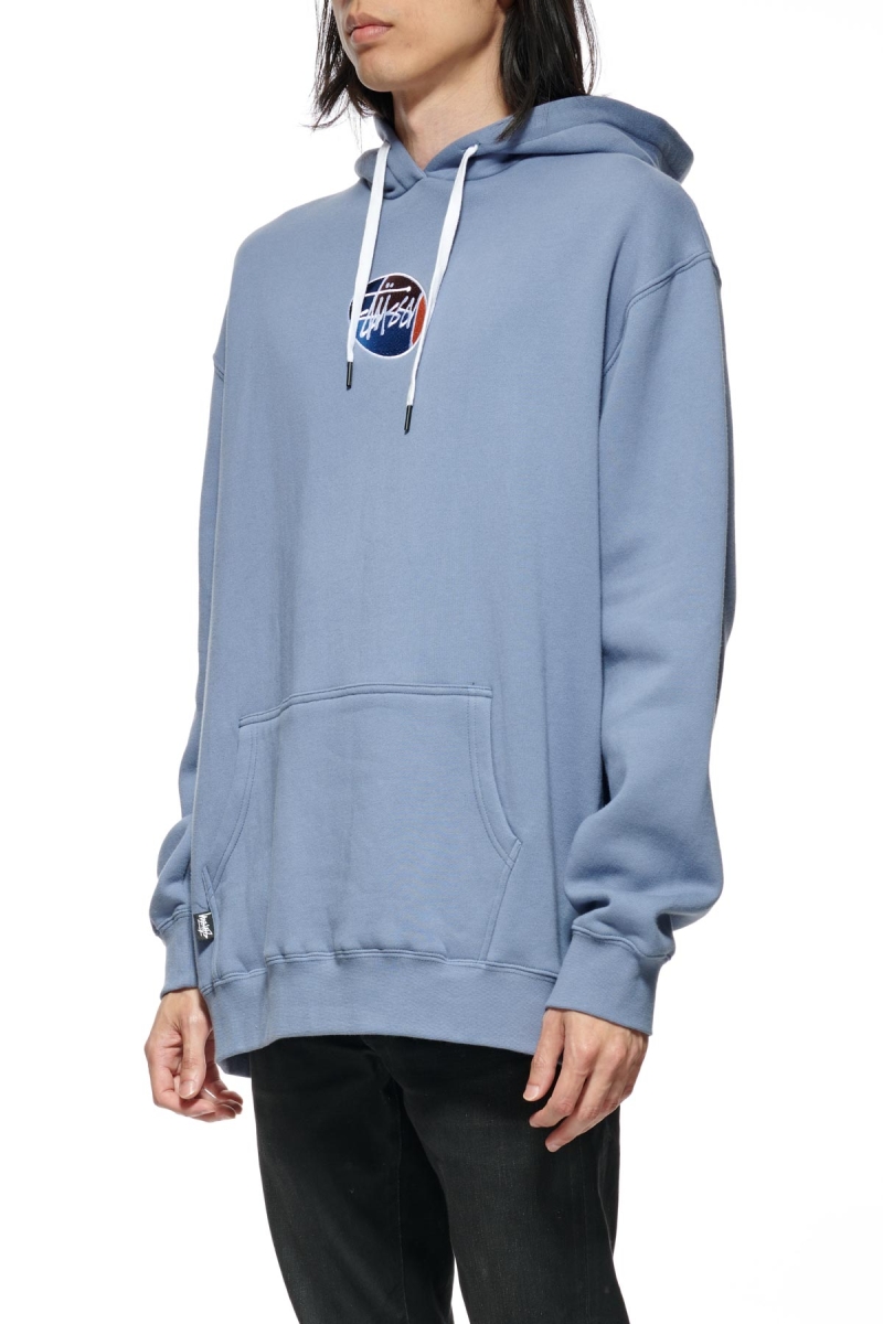 Blue Stussy Trivial Pursuit Men's Hoodies | USA000088