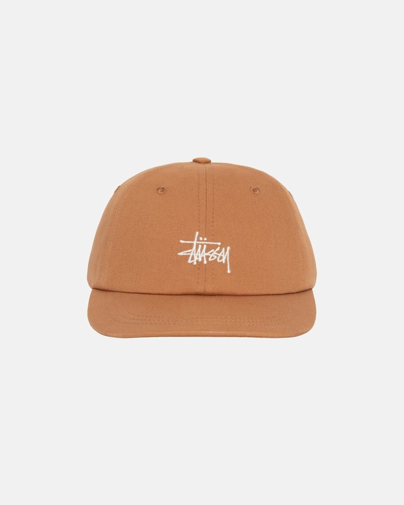 Brown Stussy Basic Stock Low Pro Men\'s Caps | USA000389