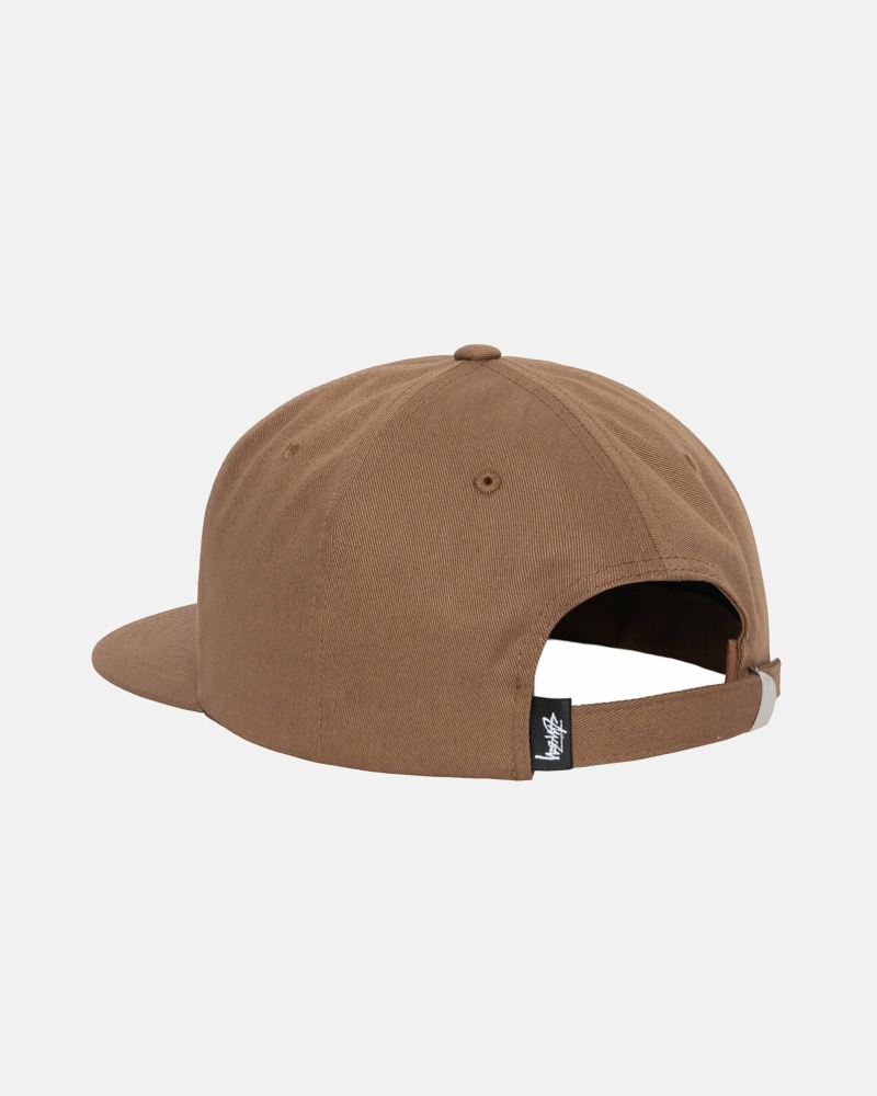 Brown Stussy Basic Strapback Men's Caps | USA000394