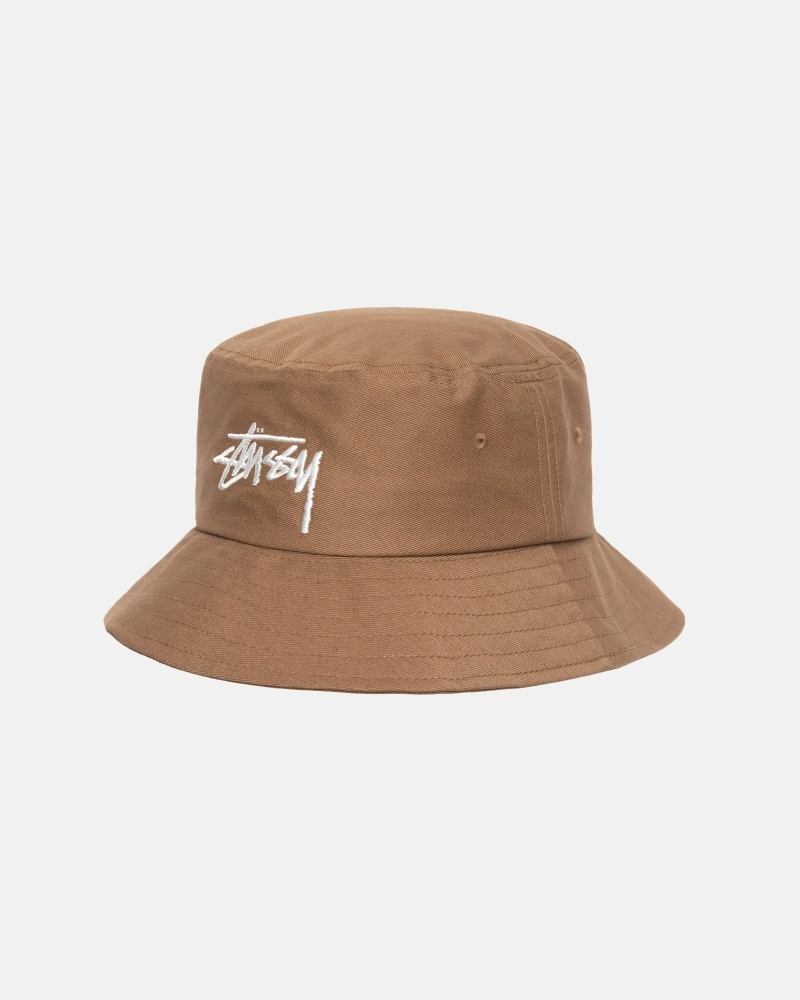 Brown Stussy Big Stock Men's Bucket Hats | USA000405