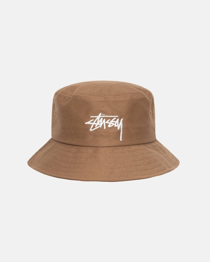 Brown Stussy Big Stock Men\'s Bucket Hats | USA000405