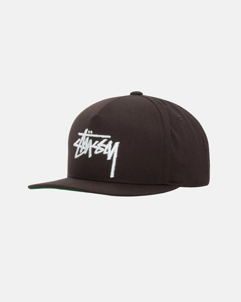 Brown Stussy Big Stock Point Crown Men's Caps | USA000411