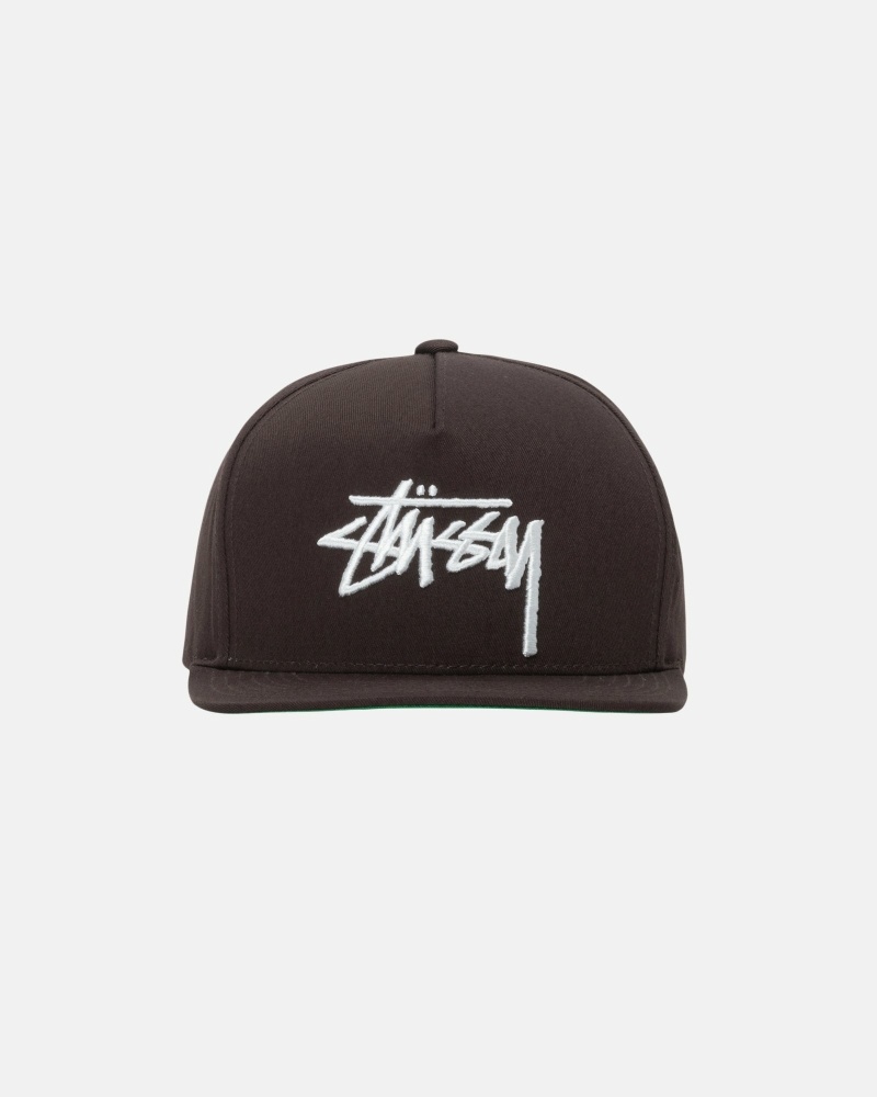 Brown Stussy Big Stock Point Crown Men\'s Caps | USA000411