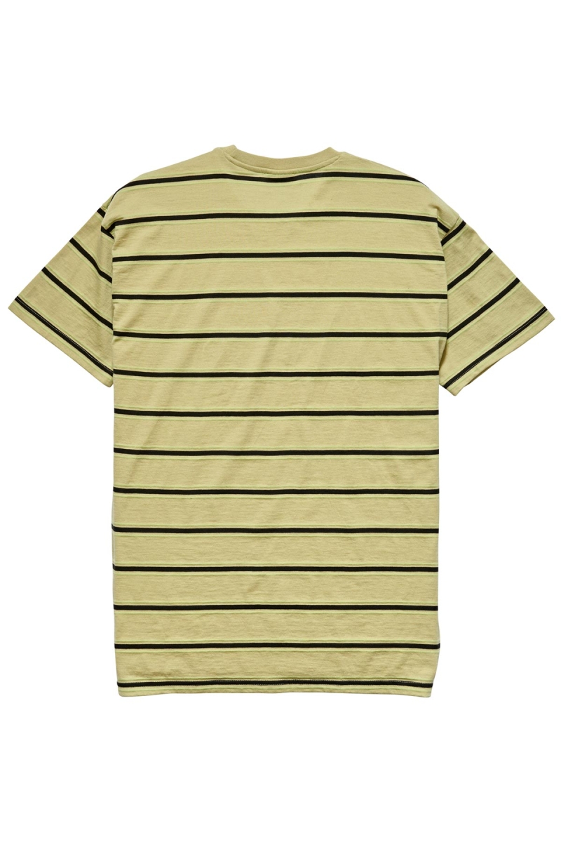 Brown Stussy Glow Stripe SS Men's T Shirts | USA000172