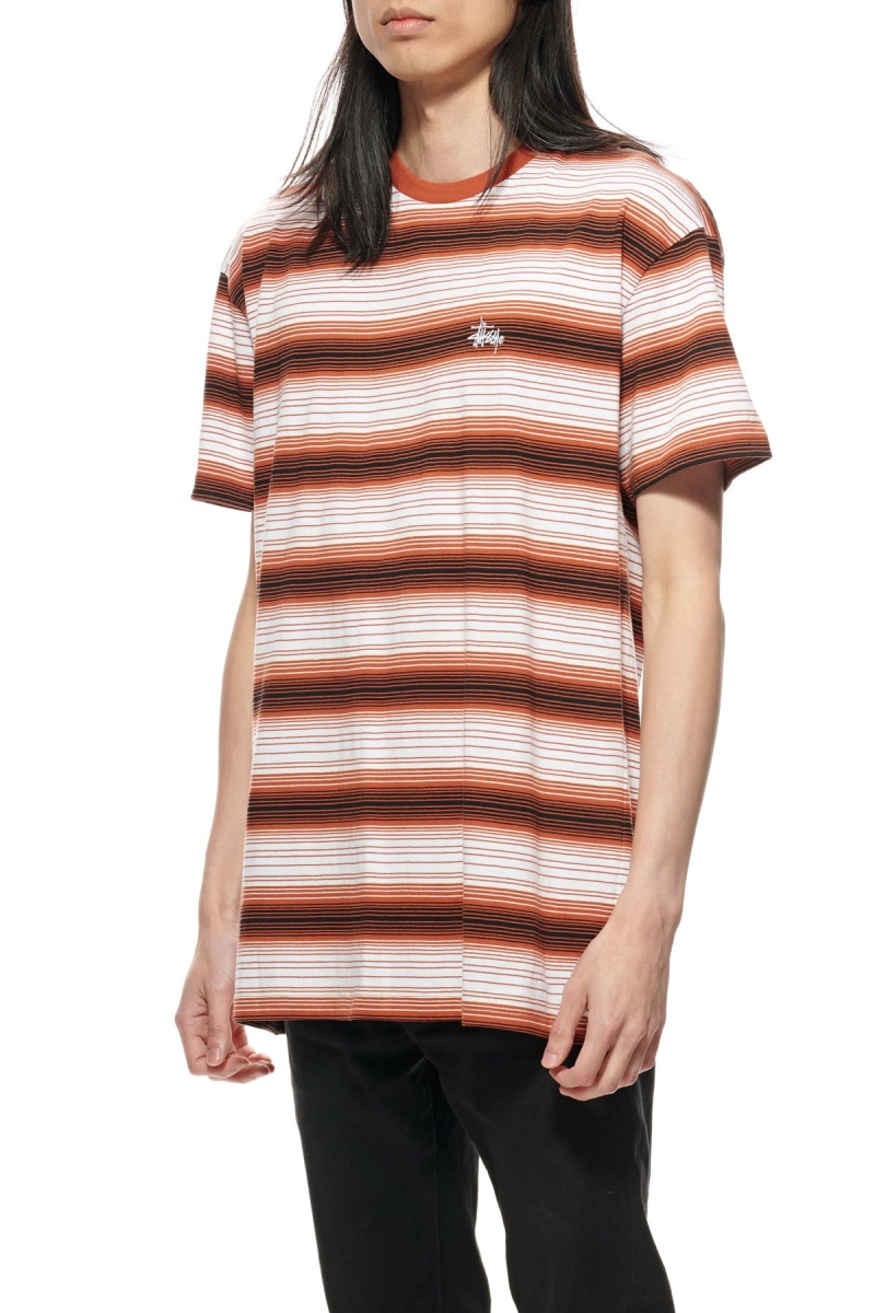 Brown Stussy Gradient Graffiti YD SS Men's T Shirts | USA000173