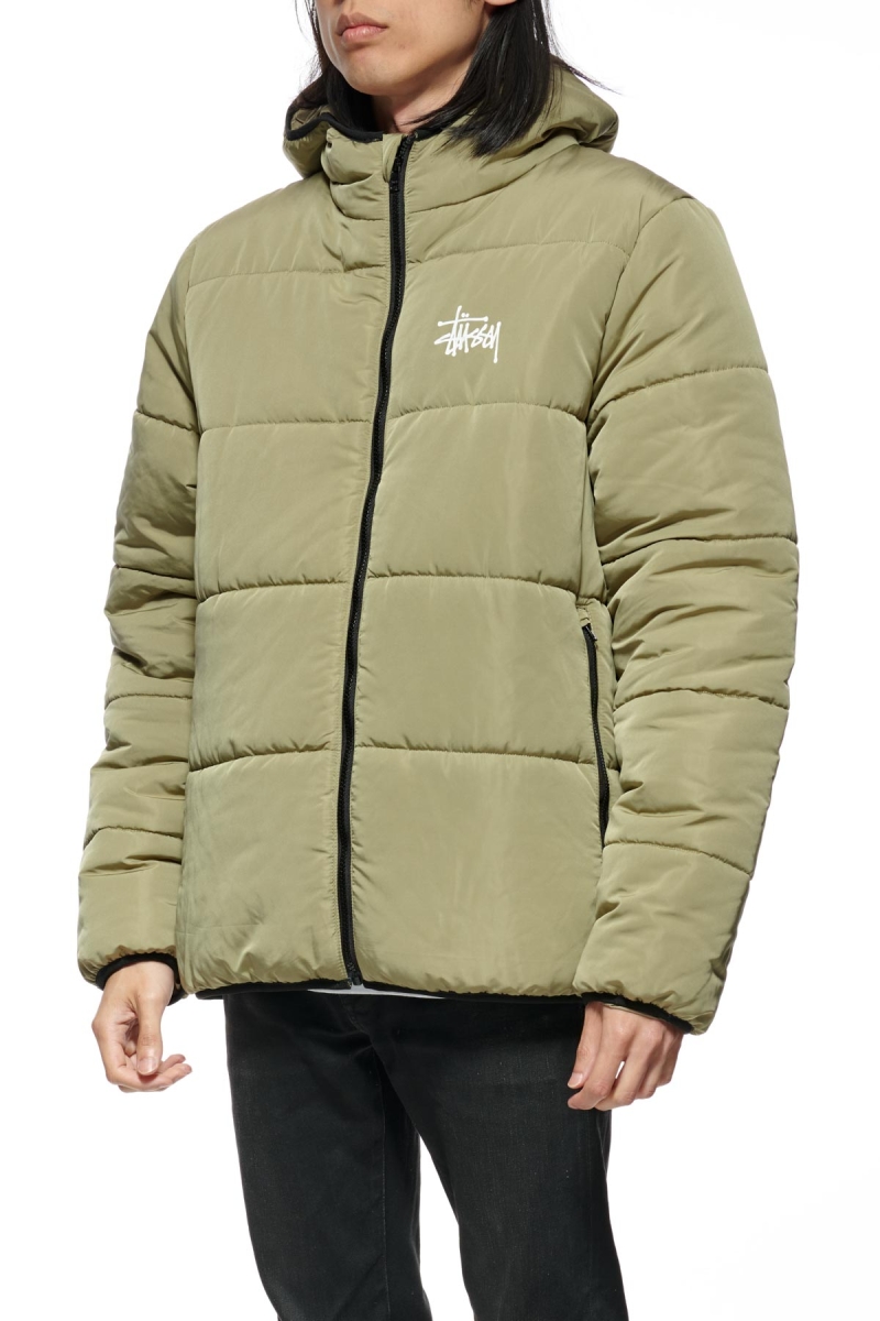 Brown Stussy Graffiti Lightweight Puffa Men's Jackets | USA000343