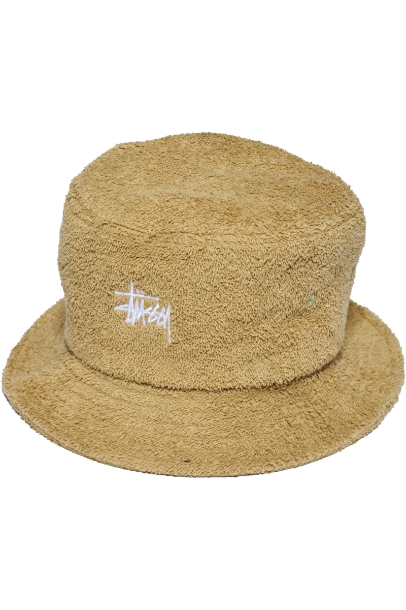 Brown Stussy Graffiti Terry Bucket Men\'s Hats | USA000463