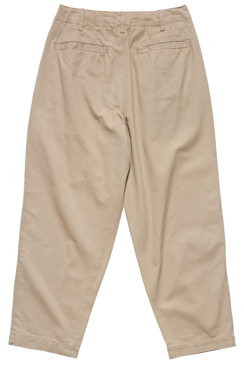 Brown Stussy Harlan Cropped Pleat Women's Pants | USA000557